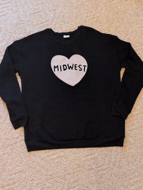 Oat Collective Black Crewneck Sweatshirt
